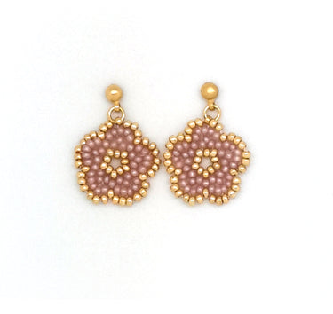 Aretes nomeolvides medianos dorado.